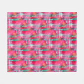 Sun-greller Glanz abstrakter gemalter Watercolor Fleecedecke (Vorderseite (Horizontal))