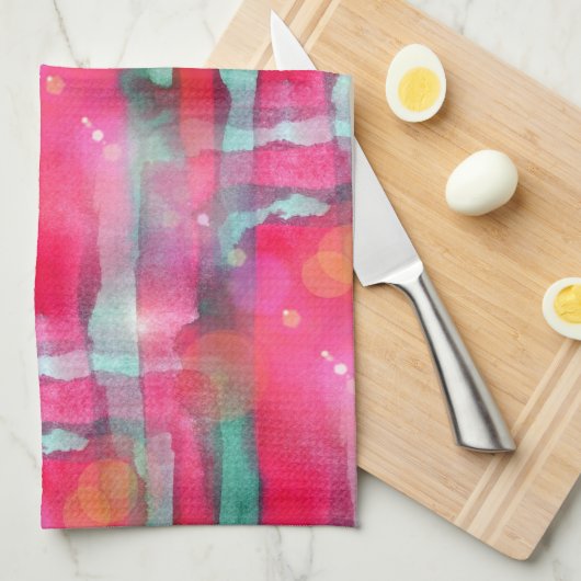 Sun-greller Glanz abstrakter gemalter Watercolor Handtuch (Viertel Falte)