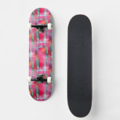 Sun-greller Glanz abstrakter gemalter Watercolor Skateboard (Vorderseite)