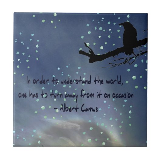 Sun Halo Snow mit einer Raven-Keramik Fliese (Vorderseite)