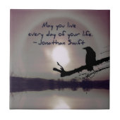 Sun Halo über Wales mit Raven Keramik Tile Fliese (Vorderseite)