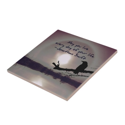 Sun Halo über Wales mit Raven Keramik Tile Fliese (Seite)