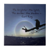 Sun Halo über Wales mit Raven Keramik Tile Fliese (Vorderseite)