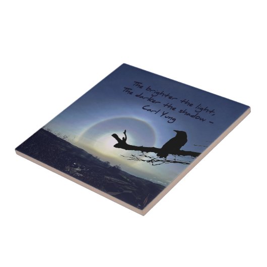 Sun Halo über Wales mit Raven Keramik Tile Fliese (Seite)