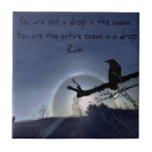 Sun Halo über Wales mit Raven Keramik Tile Fliese (Vorderseite)