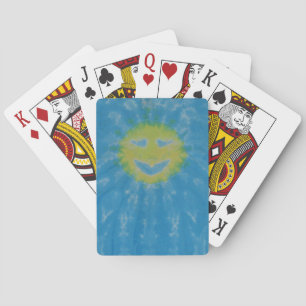 Sun Happy Face Gefärbte Krawatte Fahrrad spielen Spielkarten