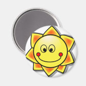 Sun Happy Sun Magnet (Vorderseite/Rückseite)
