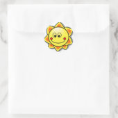 Sun Happy Sun Runder Aufkleber (Tasche)
