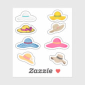 Sun Hat Stickers Aufkleber (Blatt)
