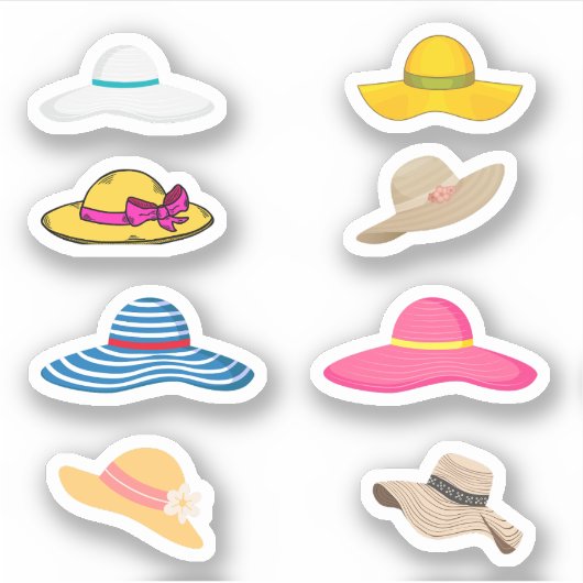 Sun Hat Stickers Aufkleber (Vorderseite)
