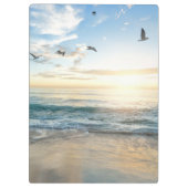 Sun. Himmel. Meer. Sand. Strand-Szene Klemmbrett (Rückseite)