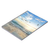 Sun. Himmel. Meer. Sand. Strand-Szene Notizblock (Linke Seite)