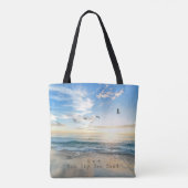 Sun. Himmel. Meer. Sand. Strand-Szene Tasche (Rückseite)