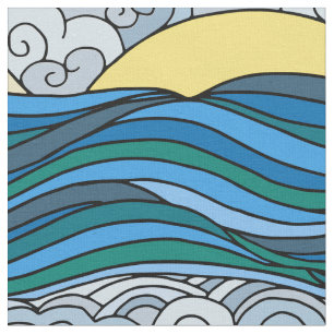 Sun-Himmel und das Meer Stoff