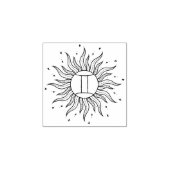 Sun Horoscope Gemini Gummistempel (Prägung)