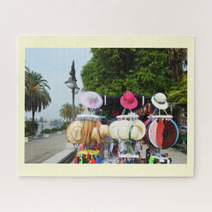 Sun-Hüte und -Fans in Spanien Puzzle