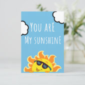 Sun-Illustration "Du bist mein Sonnenschein" | Nie Dankeskarte (Stehend Vorderseite)