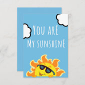 Sun-Illustration "Du bist mein Sonnenschein" | Nie Dankeskarte (Vorne/Hinten)
