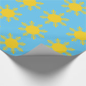 Sun in einem Himmel Geschenkpapier (Ecke)