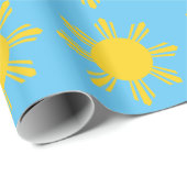 Sun in einem Himmel Geschenkpapier (Rolleneckpunkt)