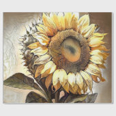 Sun in Sunflower Modern Art Collection Geschenkpapier (Flach)