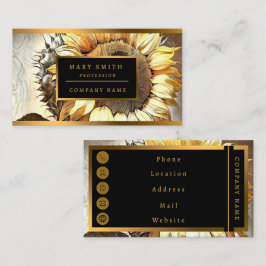 Sun in Sunflower Modern Art Collection Visitenkarte