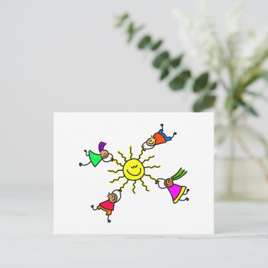 Sun Kids Postkarte (Stehend Vorderseite)