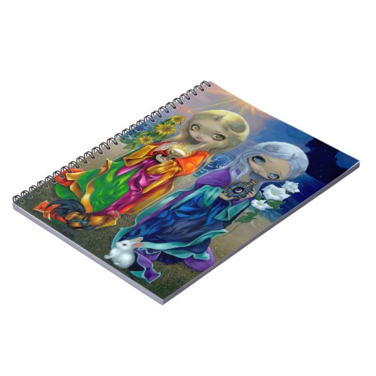 "Sun-Kind und Mond-Kinder" Notizbuch Notizblock (Linke Seite)