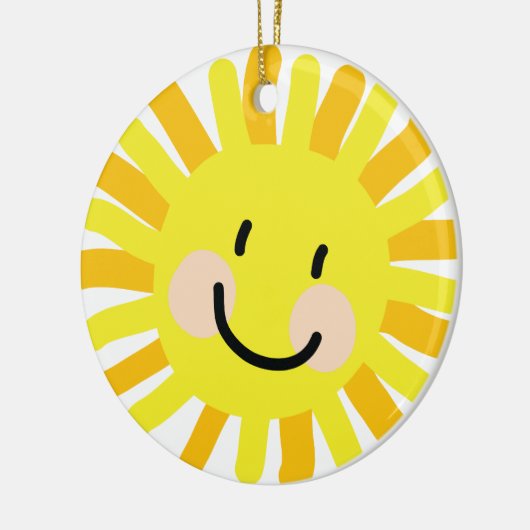 Sun-Kinderzeichnen Keramikornament (Links)