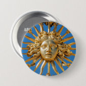 Sun King am Goldenen Tor zum Schloss Versailles Button (Vorne & Hinten)