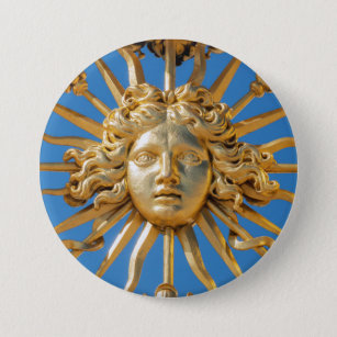 Sun King am Goldenen Tor zum Schloss Versailles Button