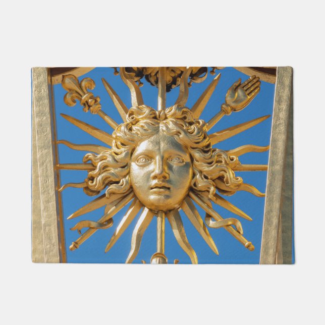 Sun King am Goldenen Tor zum Schloss Versailles Fußmatte (Vorderseite)
