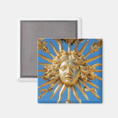 Sun King am Goldenen Tor zum Schloss Versailles Magnet (Vorderseite/Rückseite)