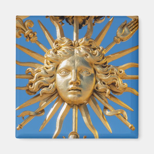 Sun King am Goldenen Tor zum Schloss Versailles Magnet (Vorne)