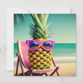 Sun Kissed Ananas Blank Greeting Card (Vorderseite)