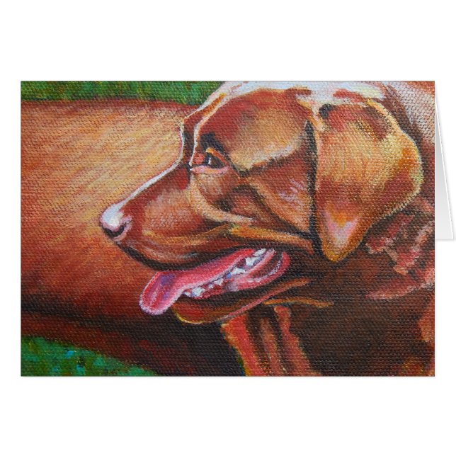 Sun Kissed Chocolate Labrador Retriever (Vorderseite (Horizontal))