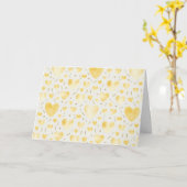 Sun-Kissed Citrine Watercolor Hearts Karte (Gelbe Blume)