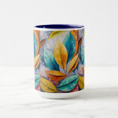 Sun-Kissed Cosmos | Modigliani Leaf Design Tasse (Zentrum)