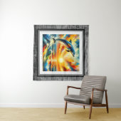 Sun Kissed Dolphin Leap Wandteppich (Beispiel (Horizontal))