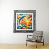 Sun Kissed Dolphin Leap Wandteppich (Beispiel)