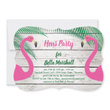 Sun Kissed Flamingo Hens Party Einladung