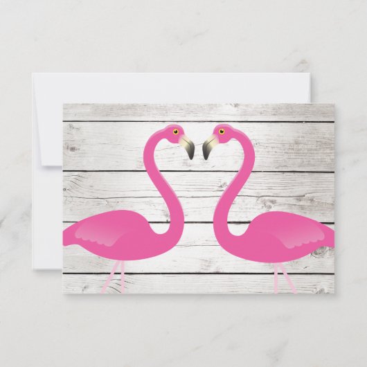 Sun Kissed Flamingo Wedding RSVP (Rückseite)