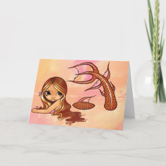 "Sun Kissed Mermaid"-Grußkarte Karte