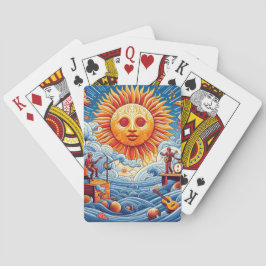 Sun-Kissed Ocean Jam: Festival Moon and Stars Spielkarten