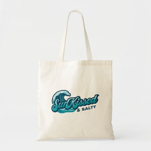 Sun Kissed & Salty Seaside Design Tragetasche (Vorne)