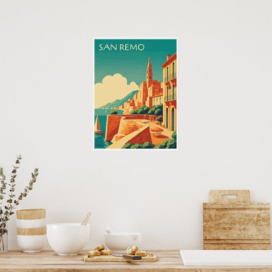 Sun-Kissed San Remo Poster (Küche)