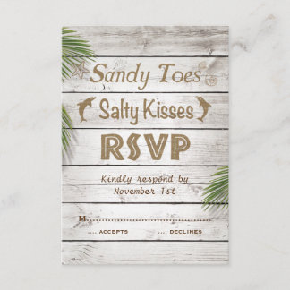 Sun Kissed Sandy Toes Salty Kisses UAWG RSVP Karte