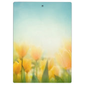 Sun Kissed Tulips Monogram Initial Clip Board Klemmbrett (Rückseite)