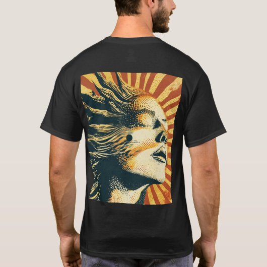 Sun-Kissed Vibes" "Chasing Sunsets" "Solar Flair" T-Shirt (Rückseite)