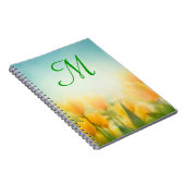 Sun Kissed Yellow Tulip Monogram Urheber Buch (Rechte Seite)
